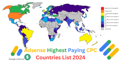 Adsense Highest Paying CPC Countries List 2024