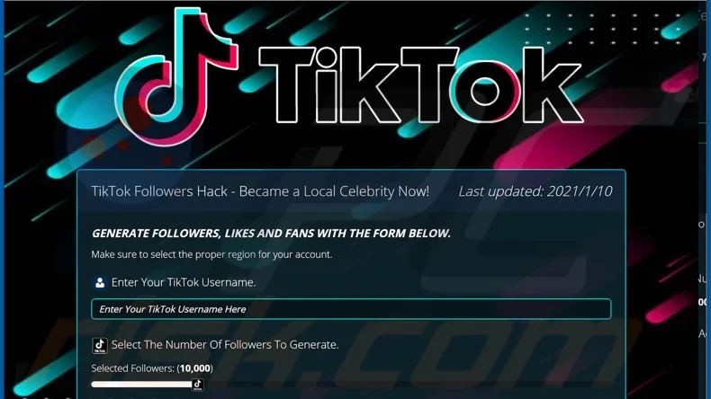 5000 Free Tiktok Followers No Verification